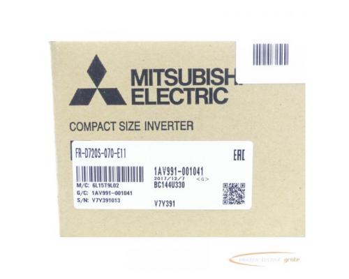 Mitsubishi FR-D720S-070-E11 Frequenzumrichter SN:V7Y391013 - ungebraucht! - - Bild 3