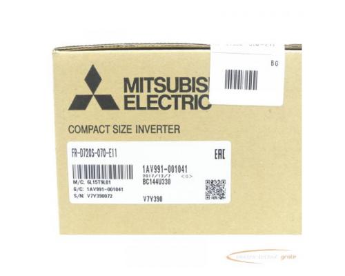 Mitsubishi FR-D720S-070-E11 Frequenzumrichter SN:V7Y390072 - ungebraucht! - - Bild 3