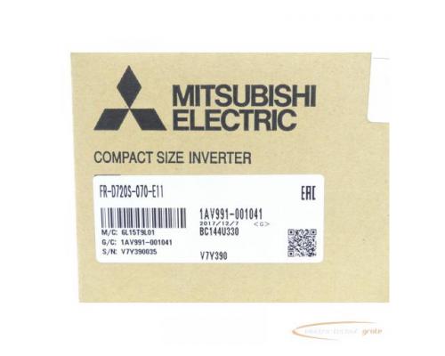 Mitsubishi FR-D720S-070-E11 Frequenzumrichter SN:V7Y390035 - ungebraucht! - - Bild 3