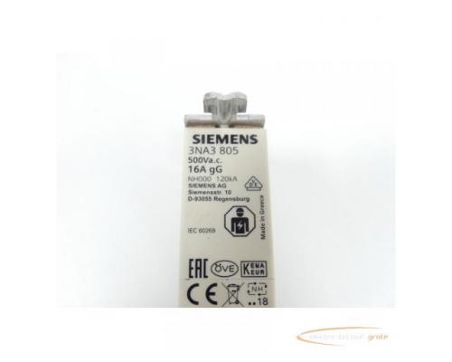 Siemens 3NA3805 Sicherungseinsatz 16A gG VPE 3 Stück - ungebraucht! - - Bild 4