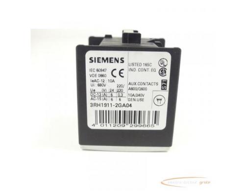Siemens 3RH1911-2GA04 Hilfsschalterblock E-Stand 06 - Bild 2