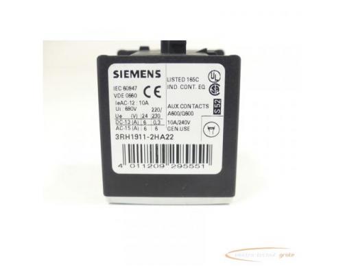 Siemens 3RH1911-2HA22 Hilfsschalterblock E-Stand 06 - Bild 2