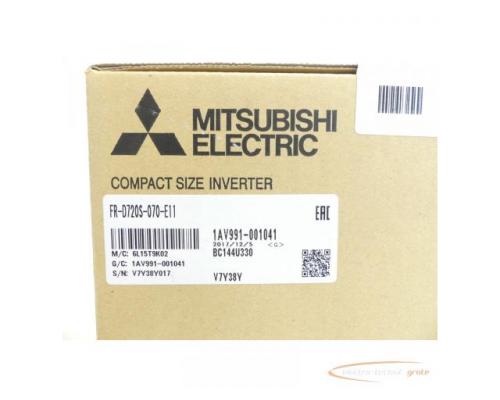 Mitsubishi FR-D720S-070-E11 Frequenzumrichter SN:V7Y38Y017 - ungebraucht! - - Bild 3