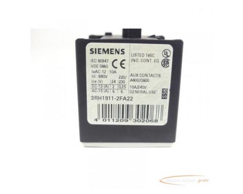 Siemens 3RH1911-2FA22 Hilfschalterblock E-Stand 02 - Bild 2