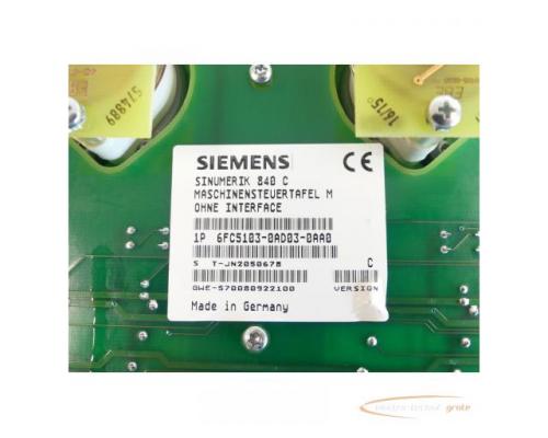 Siemens 6FC5103-0AD03-0AA0 Maschinensteuertafel M ohne Interface SN:T-JN2050678 - Bild 5