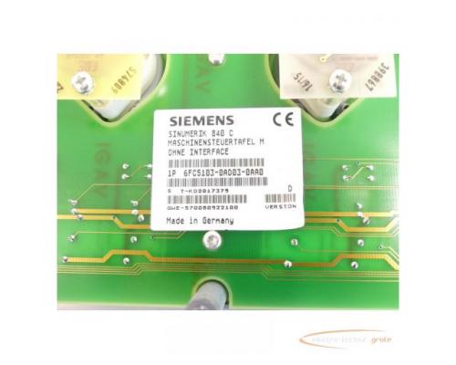 Siemens 6FC5103-0AD03-0AA0 Maschinensteuertafel M ohne Interface SN:T-KD2017379 - Bild 5