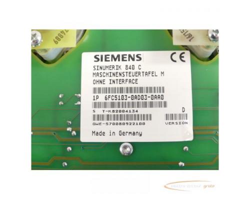Siemens 6FC5103-0AD03-0AA0 Maschinensteuertafel M ohne Interface SN:T-K82004134 - Bild 5