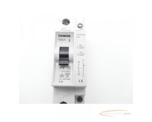 Siemens 5SX21 C16 Sicherungsautomat + 5SX9100 HS Hilfsschalter - Bild 2