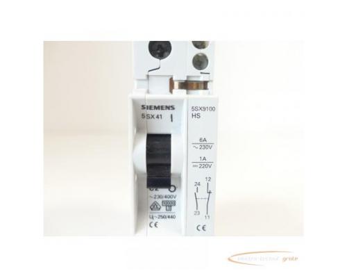 Siemens 5SX41 C2 ~230/400V Leistungsschutzschalter + 5SX9100 HS Hilfsschalter - Bild 2