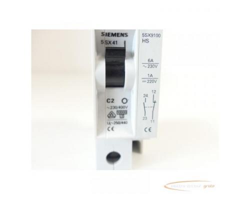 Siemens 5SX41 C2 ~230/400V Leistungsschutzschalter + 5SX9100 HS Hilfsschalter - Bild 3