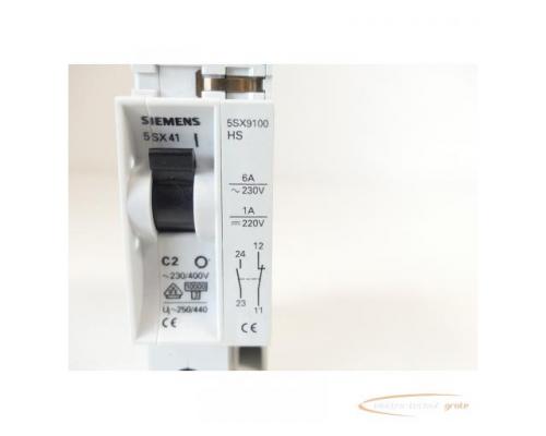 Siemens 5SX41 C2 ~230/400V Leistungsschutzschalter + 5SX9100 HS Hilfsschalter - Bild 4