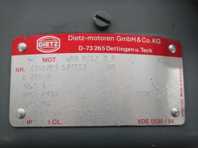 Electric motor DIETZ electric motor, WBR 90L/2P - 3