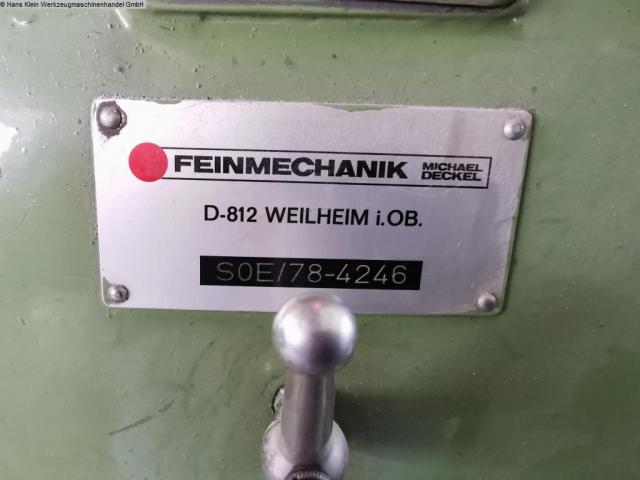 FEINMECHANIK MICHAEL DECKEL Stähleschleifmaschine SOE - 4