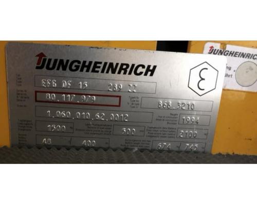Dreirad Elektro Frontstapler Jungheinrich EFG DF 15 mit Duplex Mast und Meyer Rollenklammer - Bild 10
