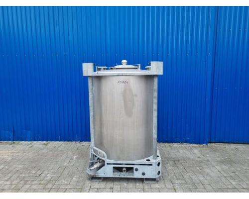 Edelstahlbehälter Tank mit Isolierung 1070L - Bild 1
