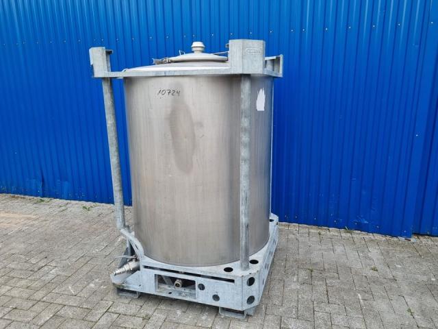 Edelstahlbehälter Tank mit Isolierung 1070L - 2