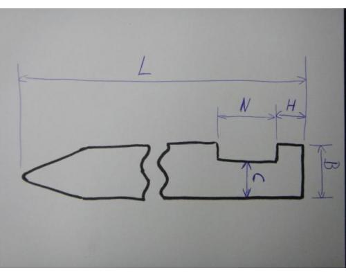 64° H133 Oberwerkzeug - Abkantwerkzeug für Gesenkbiegemasch - Bild 5