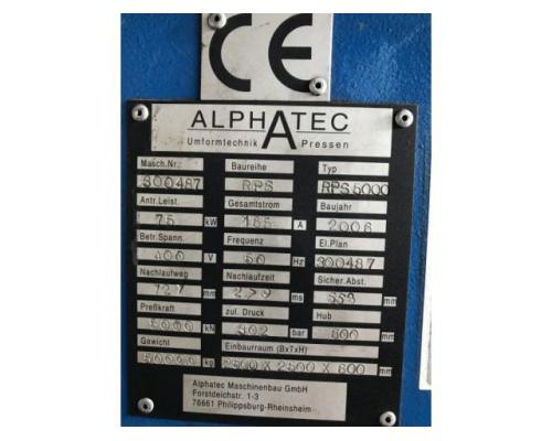 ALPHA TEC -- ALPHATEC RPS 5000 Doppelständer - Hydraulikpresse - Bild 6