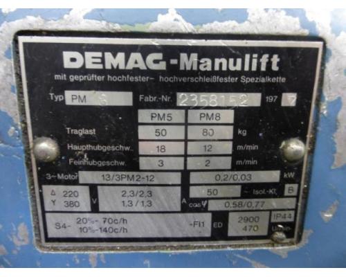 DEMAG PM 8 - Manulift E-Kettenzug, Elektro Hubwerk, Kran - Bild 4