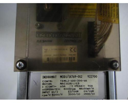 INDRAMAT TDM 1.2-100-300-W1-2 AC-Servoantrieb - Bild 2
