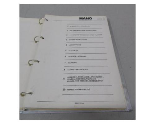 MAHO MH 500 W4 mit Philips Steuerung CNC 432 Bediener Handbuch, Betriebsanleitung, Bedienungsan - Bild 4