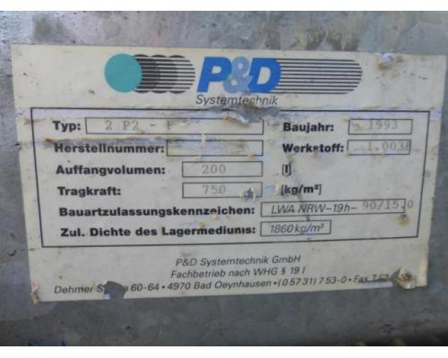 P&D 2 P2-F Auffangwanne, Lagerpalette für Gefahrstoffe Vollve
