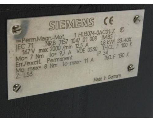 SIEMENS 1 HU3074-0AC01-Z Permanentmagnet Gleichstrom-Servomotor - Bild 5
