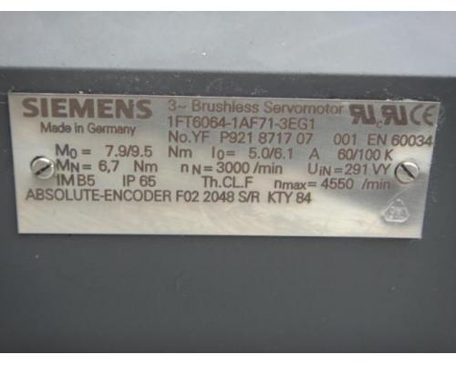 SIEMENS 1FT6064-1AF71-3EG1 Permanentmagnet Bürstenloser Servomotor - Bild 6
