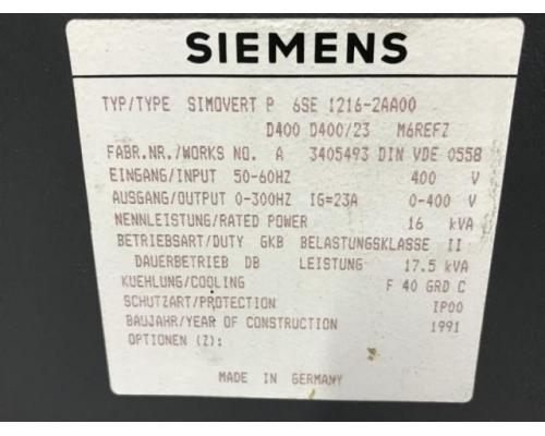 SIEMENS SIMOVERT P 6SE1216-2AA00 Transistorpulsumrichter, AC- Servoantrieb, Servost - Bild 1