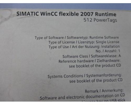 SIEMENS WinCC flexible 2007 Runtime 512 PowerTags Programmiersoftware, Simatic S7, Simatic OP - Bild 5