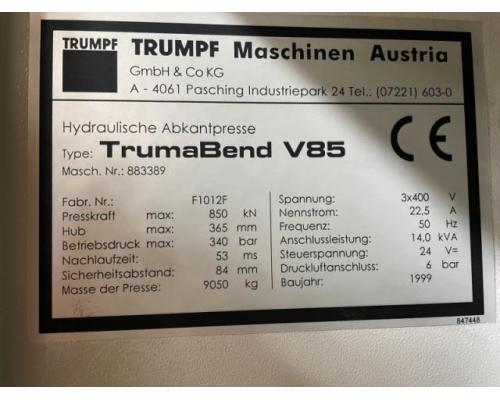 TRUMPF TrumaBend V 85 S CNC Abkantpresse - Bild 6