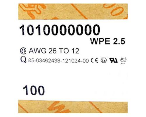 100 x Schutzleiter Reihenklemmen WPE 2.5 WPE 2.5 1 - Bild 3