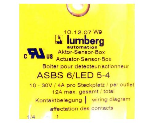 Aktor-Sensor-Box ASBS 6/LED 5-4 ASBS 6/LED 5-4 - Bild 2