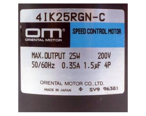 Speed Control Motor 4IK25RGN-C - Bild 2