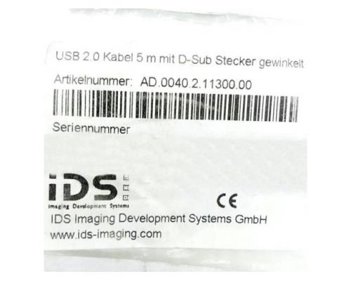 USB 2.0, Standardkabel, gewinkelt, verschraubbar A - Bild 2