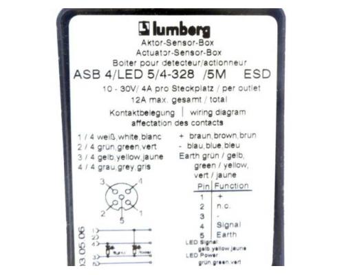 Aktor-Sensor-Box ASB 4/LED 5/4-328 /5M ESD - Bild 2