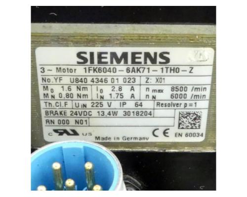 Siemens Servomotor 1FK6040-6AK71-1TH0-Z 1FK6040-6AK71-1TH0 - Bild 2