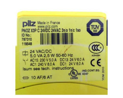 Pilz Sicherheitsschaltgerät PNOZ X3P C 24-240VACDC 3n/ - Bild 2