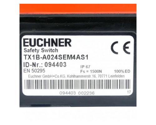 Euchner Sicherheitsschalter TX1B-A024SEM4AS1 094403 - Bild 2