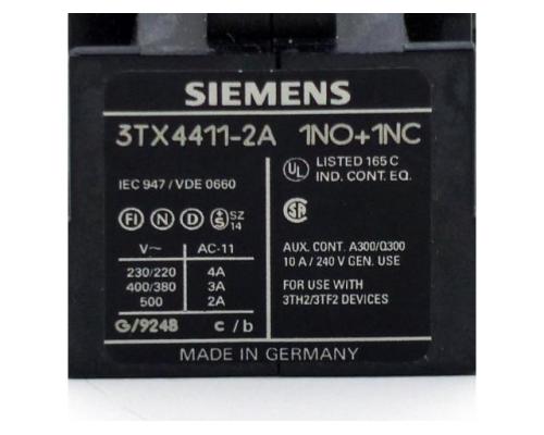 Siemens Hilfsschalterblock 3TX4411-2A - Bild 2
