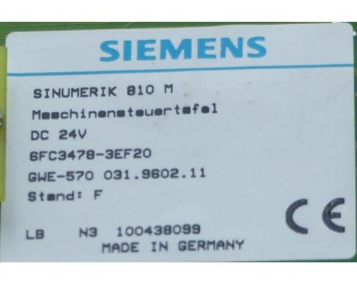 Siemens Sinumerik 810 M Maschinensteuertafel 6FC3478-3EF20 - Bild 2