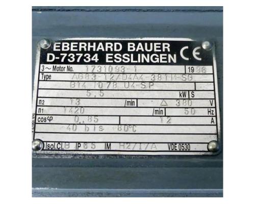 Bauer Flachgetriebemotor mit Bremse AG83-12/D4A4-381M-SG - Bild 2