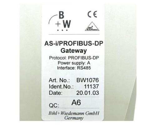 Bihl + Wiedemann AS-i / PROFIBUS-DP Gateway BW1076 BW1076 - Bild 2