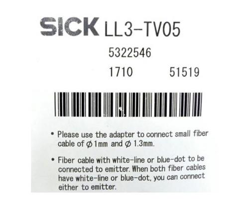 SICK Lichtleiter Sensor LL3-TV05 5322546 - Bild 3