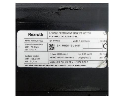 Rexroth Drehstrom Servomotor MHD115C-024-PG1-BA R911287202 - Bild 2