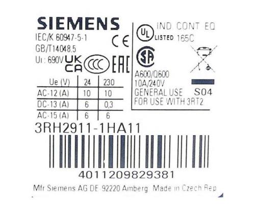 Siemens Leistungsschütz 3RT2025-1AP04 - Bild 2