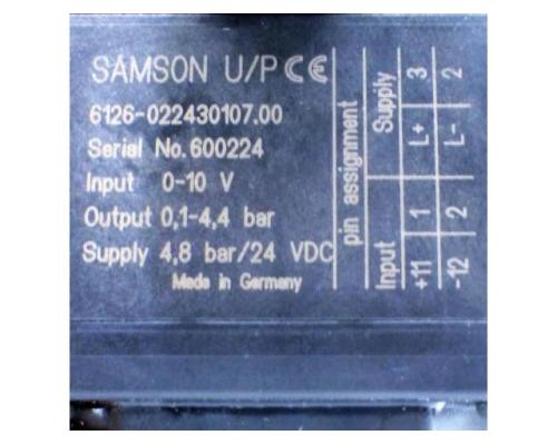 SAMSON U/P-Umformer 6126-022430107.00 - Bild 2