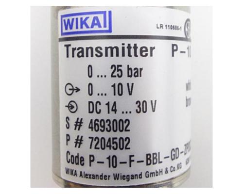 WIKA Transmitter P-10 7204502 - Bild 2