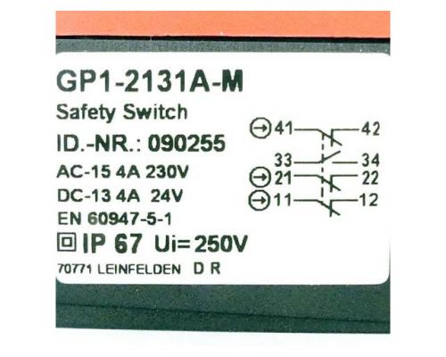 Euchner Sicherheitsschalter GP1-2131A-M 090255 - Bild 2