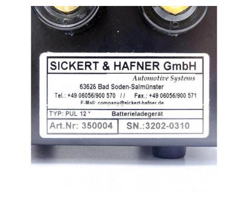 SICKERT & HAFNER PUL 12 Batterieladegerät Unterbrechungslader 3500 - Bild 2